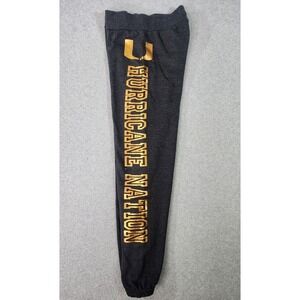 University Of Miami UM‎ Sweatpants Womens M Gray Gold Hurricane Nation Pants